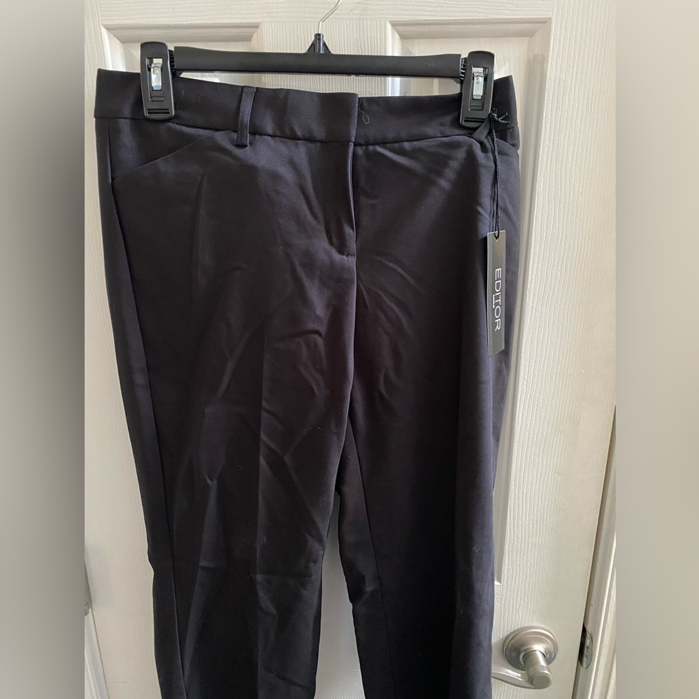 NWT Express Womens Editor Ankle Pants Black.